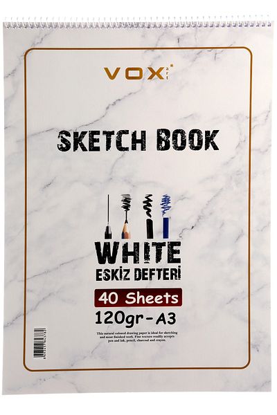 Vox Art Caiet de desen pentru schițe de 120 gr - A-3, 40 coli
