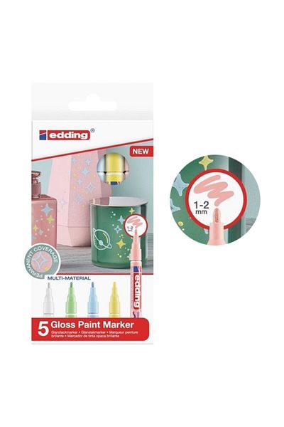 Edding 751 Model 5-Piece Pastel Crayons Set