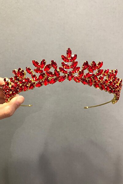 Hayalperest boncuk Kadın Kırmızı Sarı Kına Ve Gelin Tacı