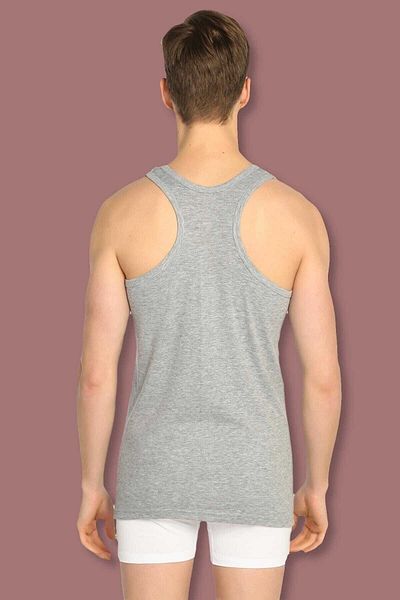 Tutku Ανδρικό αθλητικό μονόχρωμο Rib Grey Color Πακέτο 6 τεμαχίων