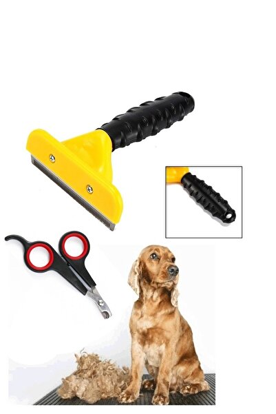 SARFEX Kedi Köpekler Için Tüy Alıcı Tarak 6.8 Cm Ve Tırnak Makası