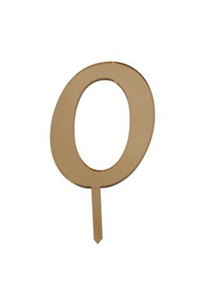 parti sürprizi حرف O زجاج شبكي ذهبي عاكس 7 سم