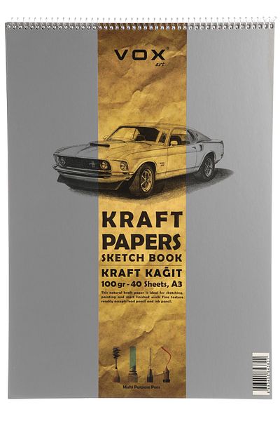 Vox Art Kraft Notebook A3 40 Sheets 100 gr