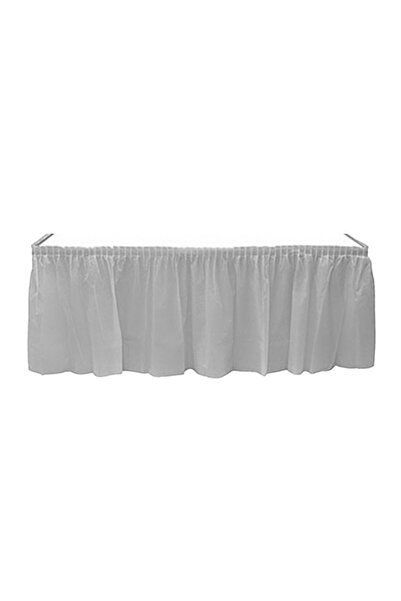 Kikajoy Пластиковий скатертин 75 см x 426 см, срібний