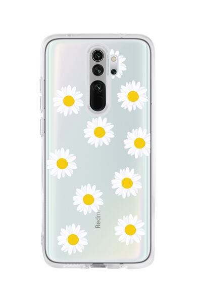 mooodcase Redmi Note 8 Uyumlu Pro Bahar Papatyaları Desenli Premium Şeffaf Si...