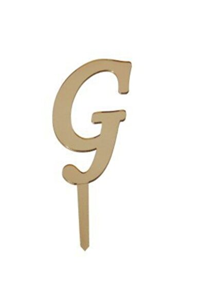 parti sürprizi حرف G زجاج شبكي ذهبي عاكس 7 سم