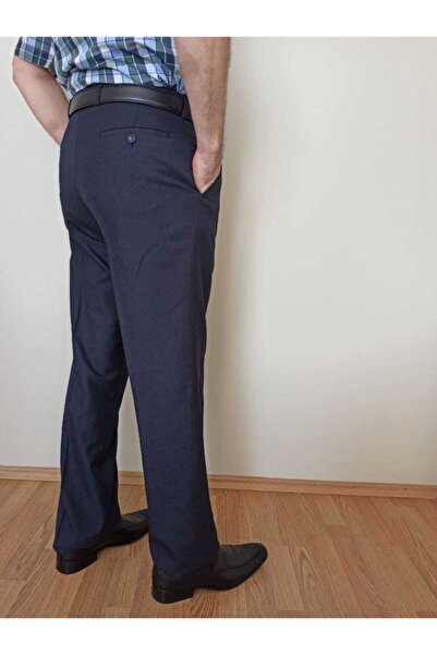 KARAOĞLU TEKSTİL Klasik Kesim Lacivert Kumaş Pantolon