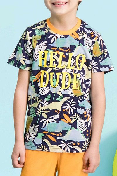 ROLY POLY Hello Dude Navy Blue Boy's Pajama Set