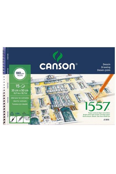 Canson 1557 Model Picture Notebook - 35x50 cm, 15 Yp, Gr 180
