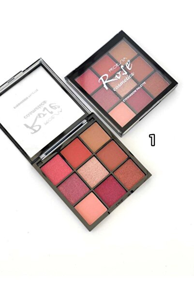 AİLY COSMETİCS Rose Far Paleti 9'lu  01 No & Matte Metallıc