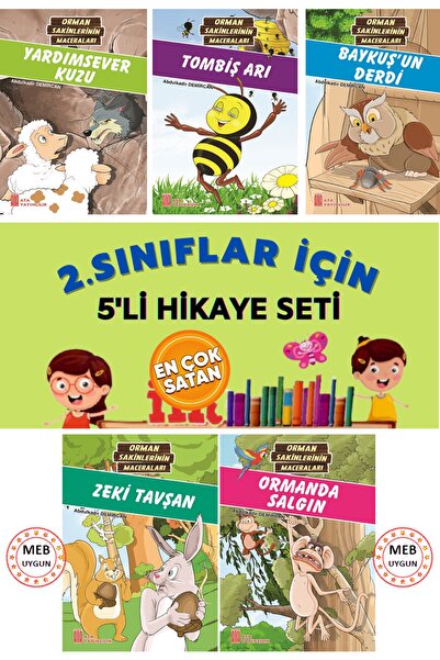 Ata Yayıncılık مجموعة من 5 قصص للأطفال من الدرجة الثانية لقراءتها بسرور