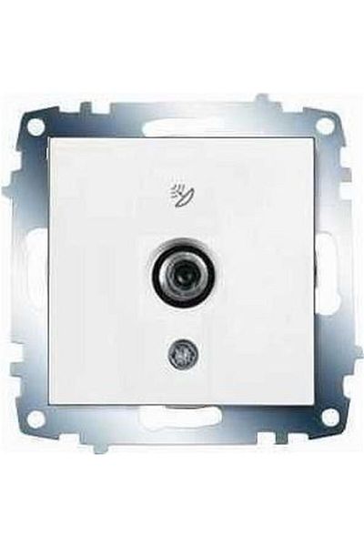 VİKO Karre/Meridian White Satellite Plug Socket Finished Mechanism Cover Frame with F Connector