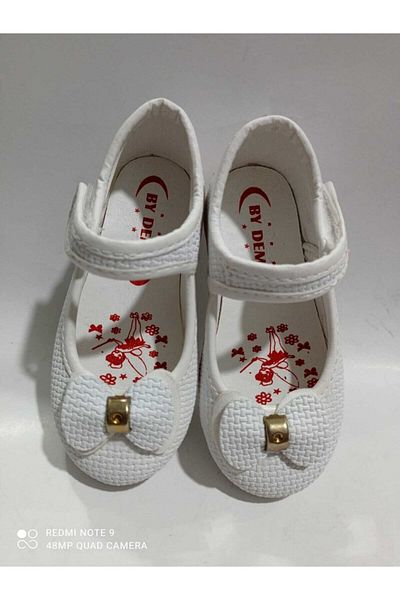 Ayakkabı Ülkesi Rochie De Seara Fata Culoare Alba Velcro Model Nou Balerina De Ziua