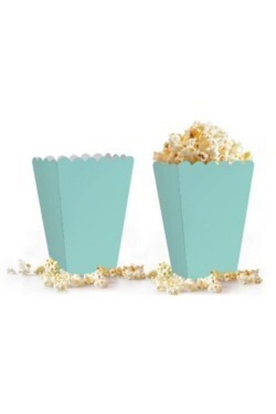 parti sürprizi Mint Green Popcorn Box 8 Pieces