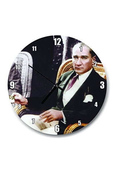 Cakatablo Ceas de perete Mustafa Kemal Atatürk care bea cafea