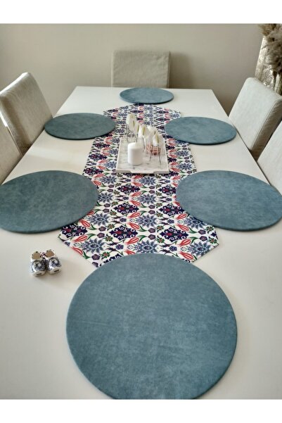 Ayşemce Лялелі з візерунком з керамічної плитки, 6 світло-блакитних кольорів ...