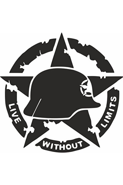 Sticker Fabrikası Offroad Off Road Live Limit Sticker Etiket (60x60 Cm ) 00922