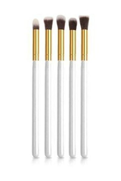 SUNTECNO مجموعة فرش مكياج مكونة من 5 قطع باللون الأبيض