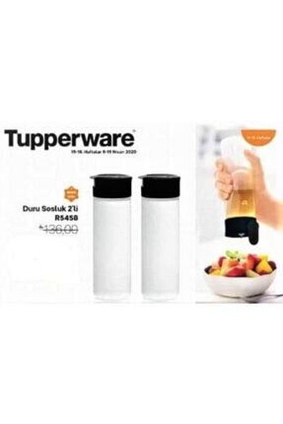Tupperware Sauce Bowl 2 Pieces Black Lid
