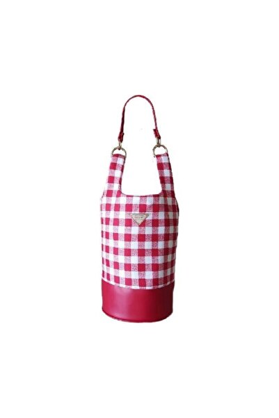 Sisaart Poşe Bag Deri Zeminli Pötikare Model Kadın Çanta