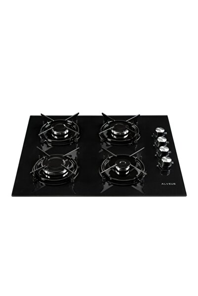 Alveus Iber Siyah 2'li Ankastre Set (ocak+davlumbaz)