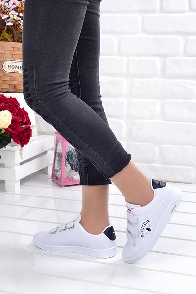 U.S. Polo Assn. Women's White Singer Daily Walking Sports Shoes