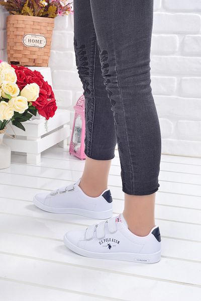 U.S. Polo Assn. Women's White Singer Daily Walking Sports Shoes
