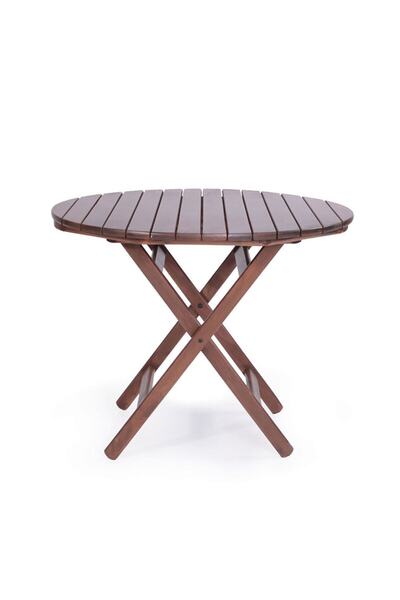 Bahçeci Mobilya Katlanır Ahşap Masa 90 cm. Buzludja