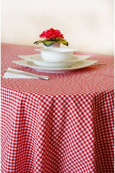 Soft Kare Red Small Square Pattern Gingham Picnic Tablecloth 150x150 cm