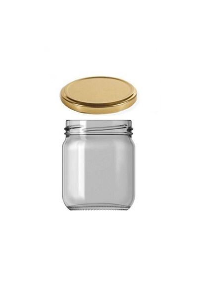 Paşabahçe 6 Pieces Glass Jar 210 Cc - Baby Food Set with Gold Lid