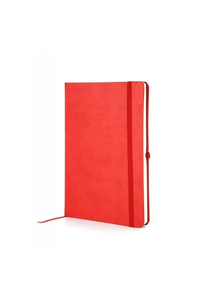 SEDEF SİLVER 13 X 21 Thermo Leather Lined Undated Agenda Rubber Notebook