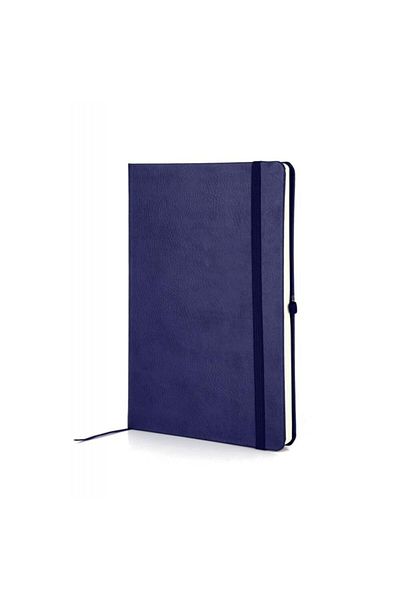 SEDEF SİLVER 13 X 21 Thermo Leather Lined Undated Agenda Rubber Notebook