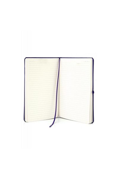 SEDEF SİLVER 13 X 21 Thermo Leather Lined Undated Agenda Rubber Notebook