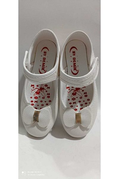 Ayakkabı Ülkesi Rochie De Seara Fata Culoare Alba Velcro Model Nou Balerina De Ziua