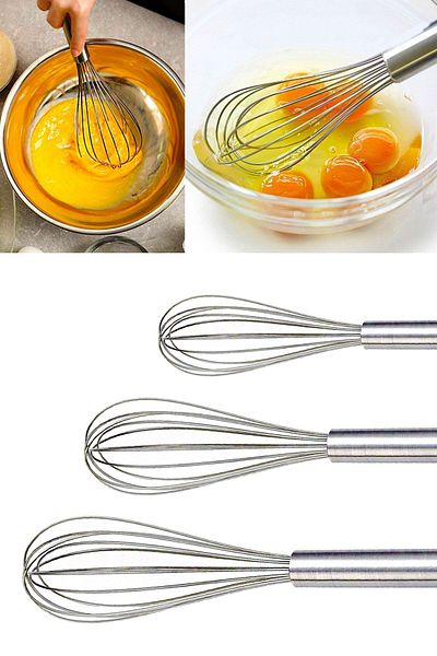 Jet's Home Stainless 3' Whisk Set 35 25 21 Cm Whisk
