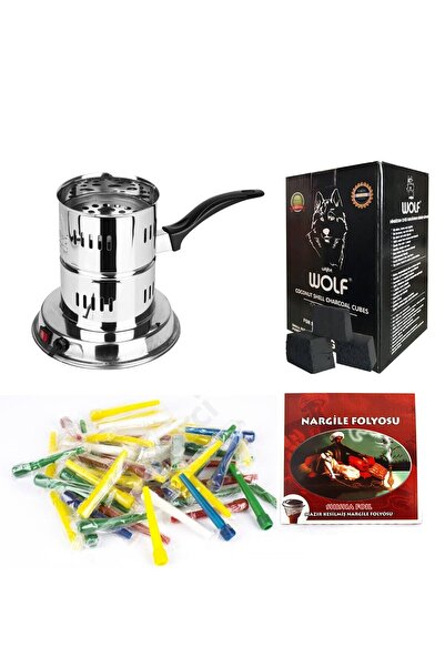 Kefo Elektrikli Nargile Köz Yakma Makinası + Wolf Hindistan Cevizi Nargile Kö...