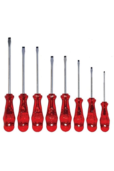 İzeltaş İzeltaş Düz Uçlu Tornavida Kraft Seri 8 Parça