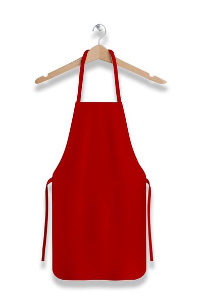 hepenuygun Children's Kitchen Apron - Red Liquid Proof Duck Fabric