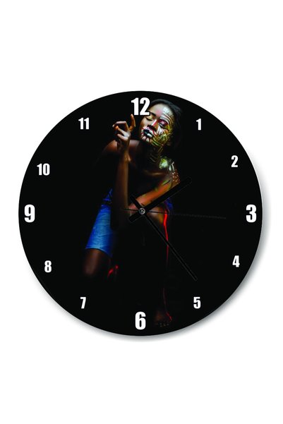 Cakatablo Women's Art Wall Clock (Diameter 30X30 cm)