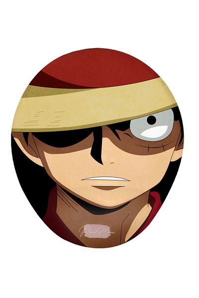 MiniPera Monkey D Luffy Face Printed Mouse Pad με υποστήριξη καρπού