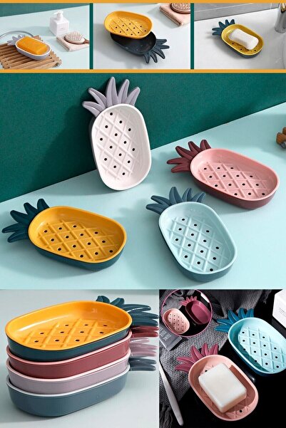 BİTERSE Цветен сушилник за сапун с филтър и дизайн на ананас - 1 брой