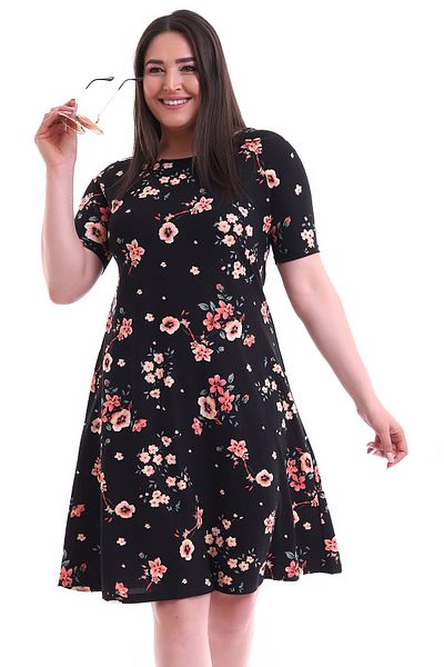 BEĞENDİM Floral Patterned Short Sleeve Dress