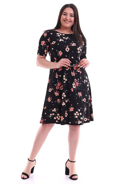 BEĞENDİM Floral Patterned Short Sleeve Dress
