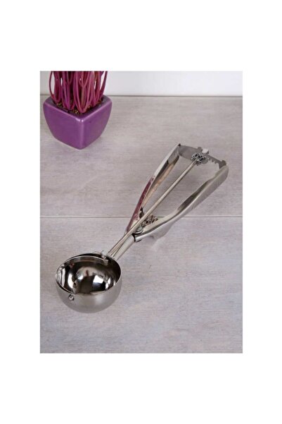 Mercan Triggered Ice Cream Spoon Diameter 5 Cm Stainless Steel