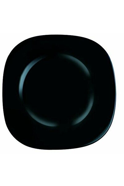 Luminarc 6 'lı Siyah Yemek Tabağı Carine Black 6 Adet Siyah Çukur Yemek Tabağı 21 Cm
