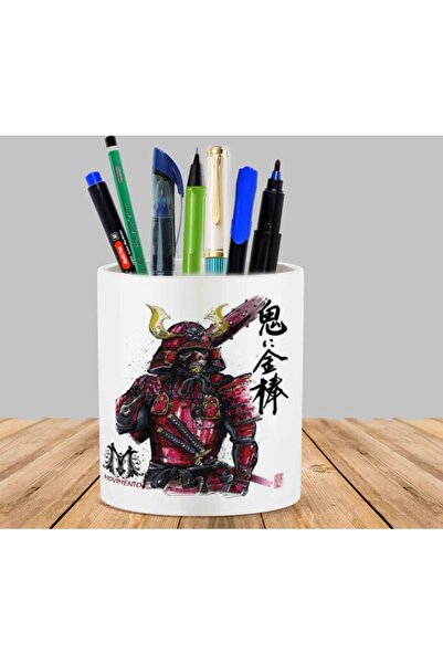 ART HEDİYE Samuraı Guerreiro حامل قلم زهور الصبار العصاري