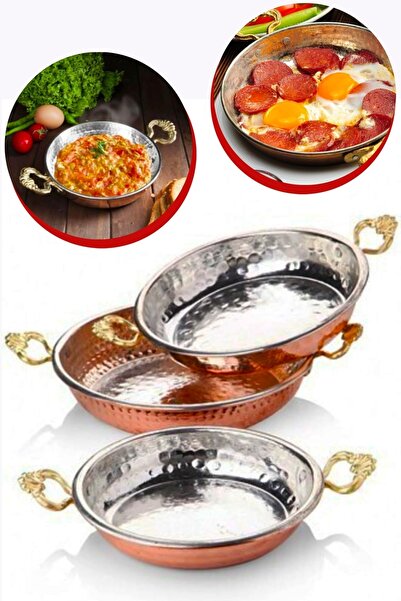 Generic Brand Alpha 3-Piece Copper Pan and Pan Set