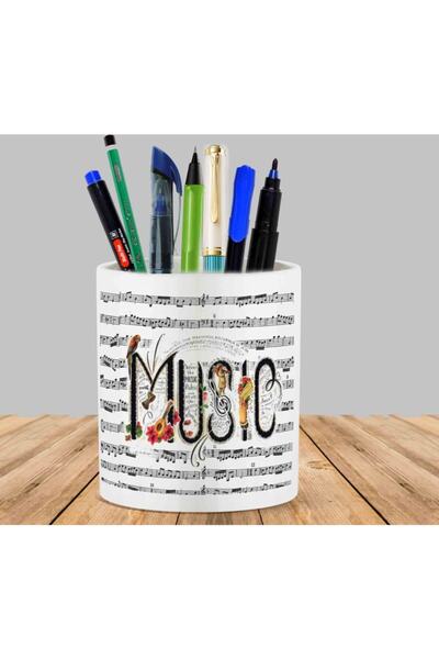 ART HEDİYE الموسيقى ملاحظة المفتاح الأيسر الصبار عصاري حامل قلم وعاء الزهور