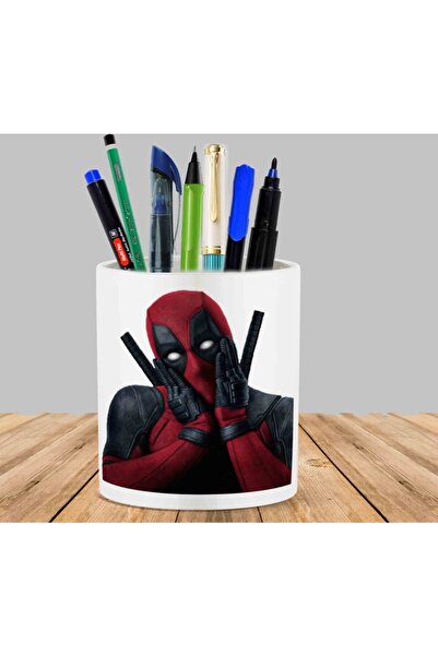 ART HEDİYE Suport pentru stilou pentru ghiveci cu cactus trist Deadpool