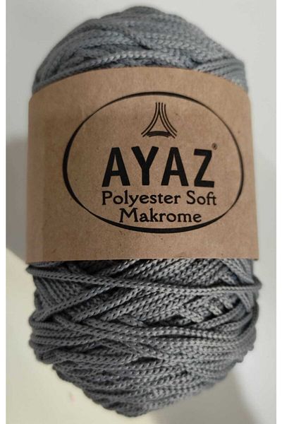 Ayaz Supla Runner&Για την κατασκευή της αμερικανικής στρώσης Frosty Polyester Macrame GREY 1130